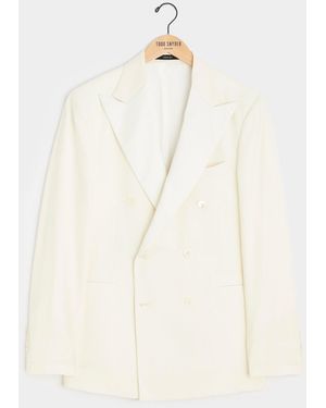 Todd Synder X Champion Italian Wool Double-breasted Tuxedo Jacket - Natural
