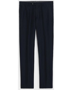 Todd Synder X Champion Italian Cotton-linen Pinstripe Sutton Trouser - Blue