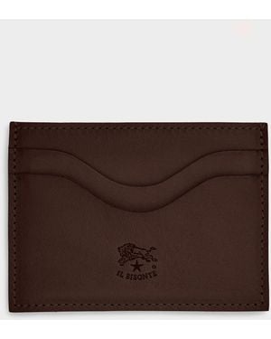 Il Bisonte Salina Leather Card Holder - Brown