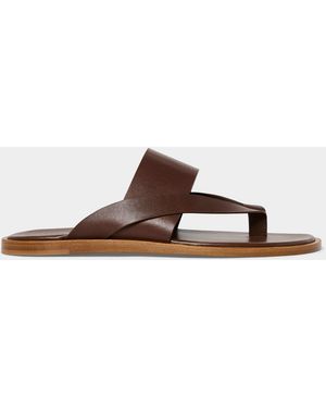 Todd Snyder Porto Leather Crossover Sandal in Brown for Men  display picture 1
