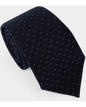 Todd Synder X Champion Italian Wool Pindot Tie - Blue
