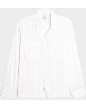 Todd Synder X Champion Relaxed Cotton-silk Jacquard Camp Collar Shirt - White
