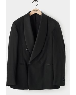 Todd Synder X Champion Italian Double Breasted Shawl Tuxedo Jacket - Black