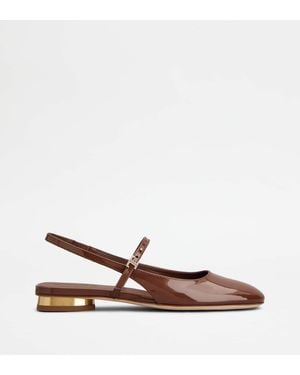 Tod's Mary Janes Inn Patent Leather - Brown