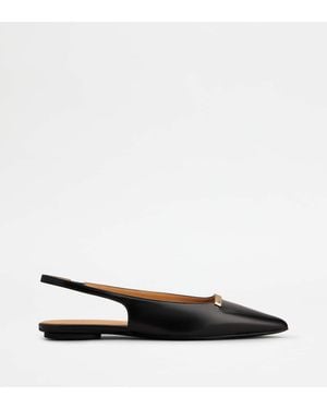 Tod's Slingback Ballerinas - Black