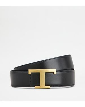 Tod's Wendbarer Gürtel T Timeless aus Leder - Schwarz