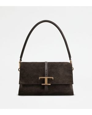 Tod's T Timeless Flap Bag - Black