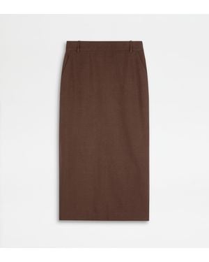 Tod's Midi Skirt - Brown