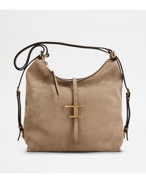 Tod's T Timeless Shoulder Bag - Natural