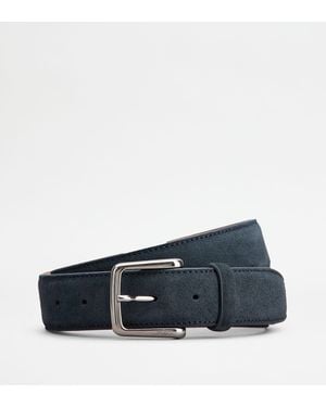 Tod's Cintura in Pelle Scamosciata - Blu