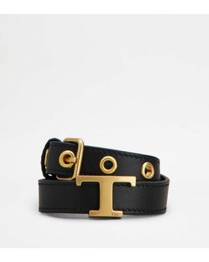 Tod's Bracelet En Cuir - Noir