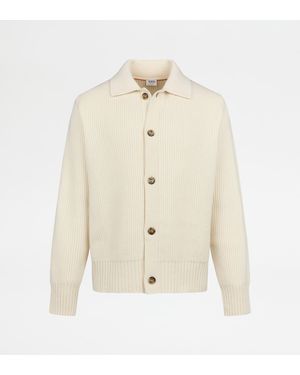 Tod's Cardigan Aus Einer Kaschmirmischung - Natur