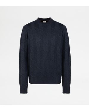 Tod's Round-Neck Pullover - Blue