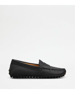 Tod's Mocassin City Gommino En Cuir - Noir