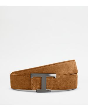 Tod's Cintura Reversibile T Timeless - Marrone