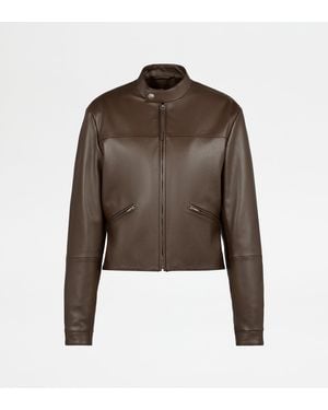 Tod's Giacca Biker - Marrone