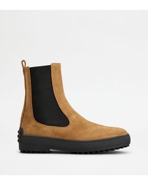 Tod's Winter Gommino Ankle Boots - Brown