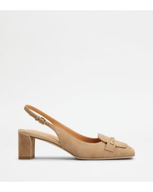 Tod's Slingback Pumps - Natural