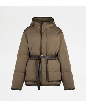 Tod's Padded Silk Blend Jacket - Green