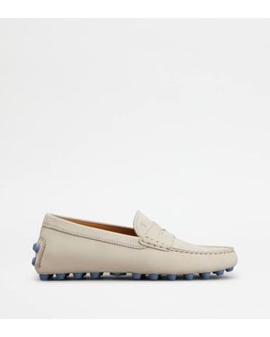 Tod's Gommino Bubble En Nubuck - Blanc
