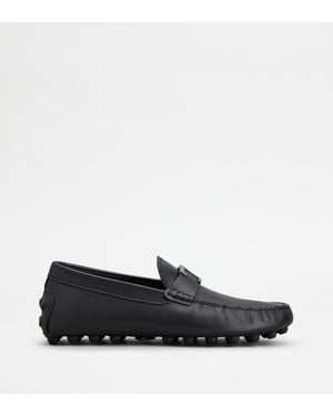 Tod's "Gommino Bubble T Timeless" Loafers - Black