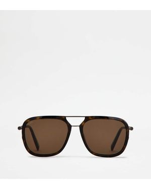 Tod's Sunglasses With Temples - Brown