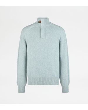 Tod's Half Zip Pullover - Blue