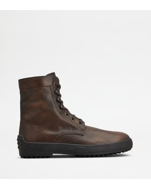 Tod's Stiefeletten Winter Gommino Aus Leder, 5 - Braun