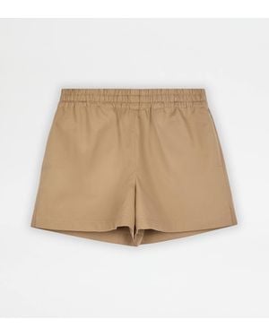 Tod's Silk Blend Shorts - Natural