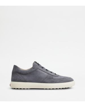 Tod's Sneakers Dot Aus Pashmy-Veloursleder - Blau