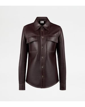 Tod's Bluse Aus Leder - Braun