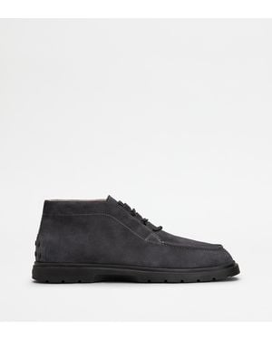Tod's Bottine En Cuir Velours - Noir