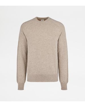 Tod's Round-Neck Jumper - Natural
