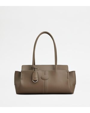 Tod's Schultertasche Aus Leder Small - Braun