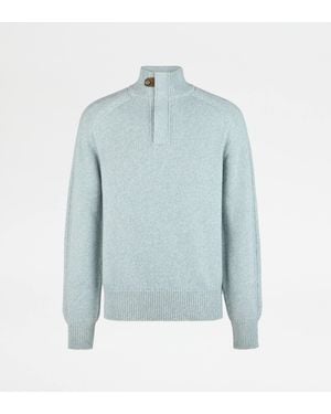 Tod's Half Zip Pullover - Blue
