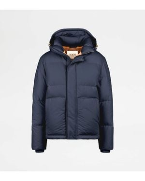 Tod's Hooded Down Jacket - Blue