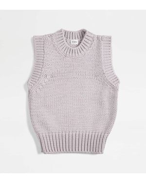 Tod's Gilet Misto Cotone - Bianco