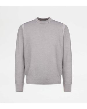 Tod's Round-Neck Jumper - Grey