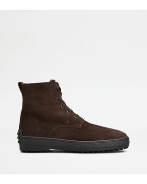 Tod's Winter Gommino Ankle Boots - Brown