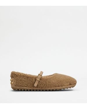 Tod's Metal Dots Ballerinas - Natural