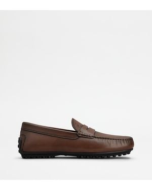 Tod's City Gommino Mocassino - Marrone