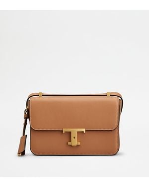 Tod's T Timeless Flap Bag - Brown