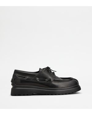 Tod's Bootsschuh-Loafers Aus Leder - Schwarz