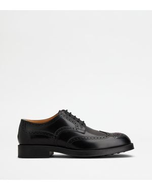 Tod's Schnürschuhe Aus Leder - Schwarz