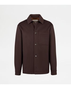 Tod's Shirt Jacket Spiga - Marrone