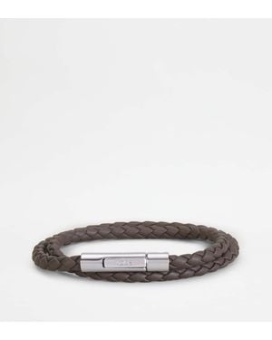 Tod's Geflochtenes Lederarmband - Braun