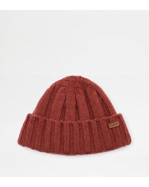Tod's Cappello Misto Cashmere - Rosso