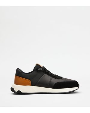 Tod's Leather And Technical Fabric Trainers - Black