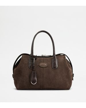 Tod's Bauletto-Tasche Aus Veloursleder Small - Braun