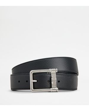 Tod's Box With Reversible Belt And Two Buckles, Burgundy - Black